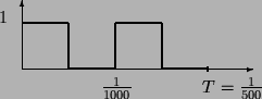\begin{figure}\begin{center}
\unitlength=1cm
\begin{picture}(8,2)
\put(2,0.5)...
...0){$T=\frac{1}{500}$}
\put(1.5,1.5){$1$}
\end{picture} \end{center}\end{figure}